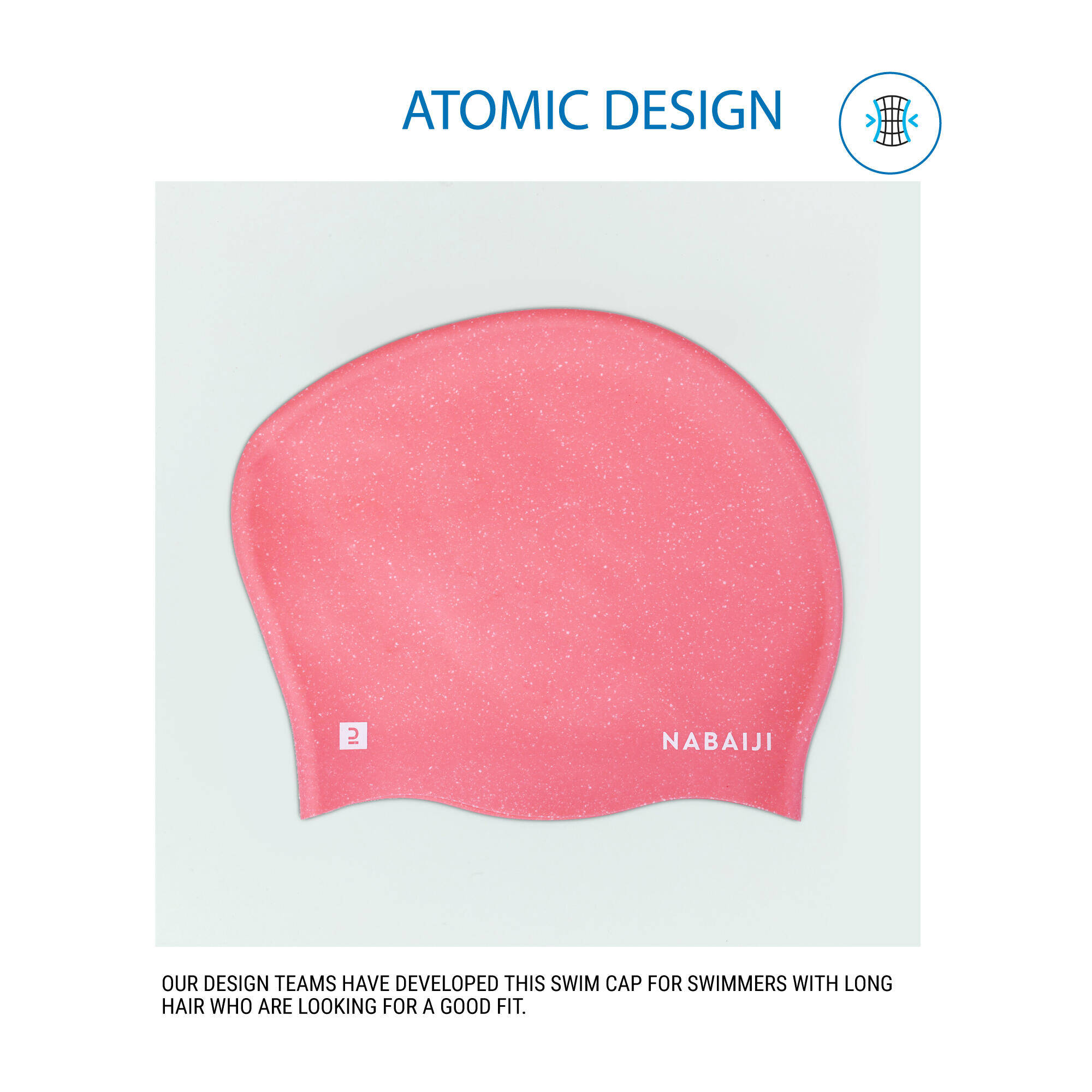 Silicone Swim Cap for Kids & Adults One Size (50-64 cm) - Pink -  5