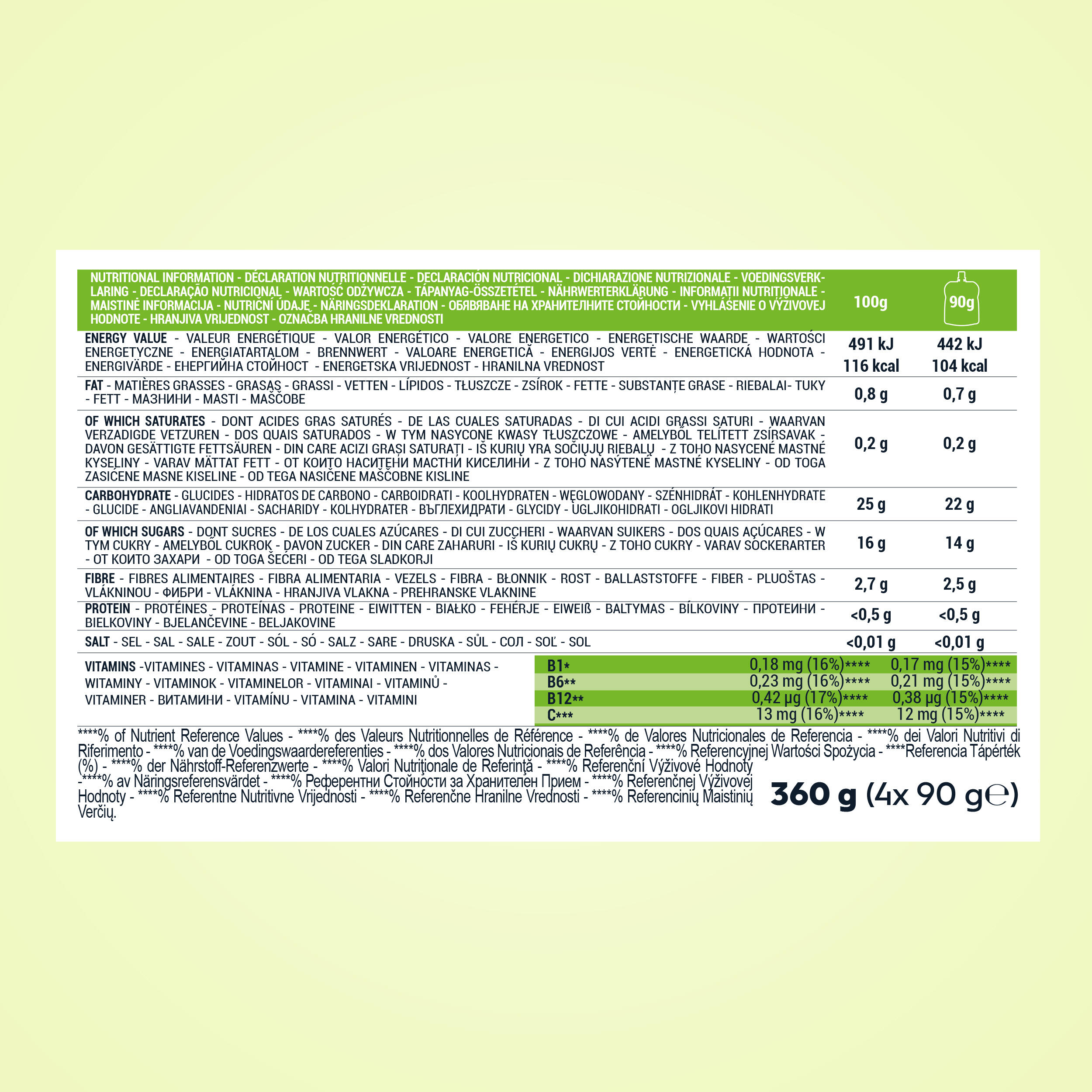 Energy Fruchtmus Apfel 4 × 90 g 2/2