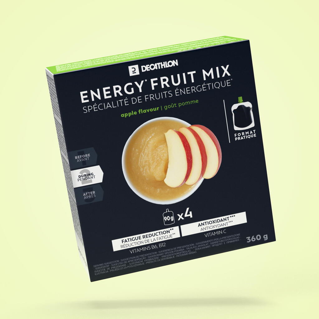 Īpašs augļu maisījums “energy”, 4x90 g, ar ābolu garšu
