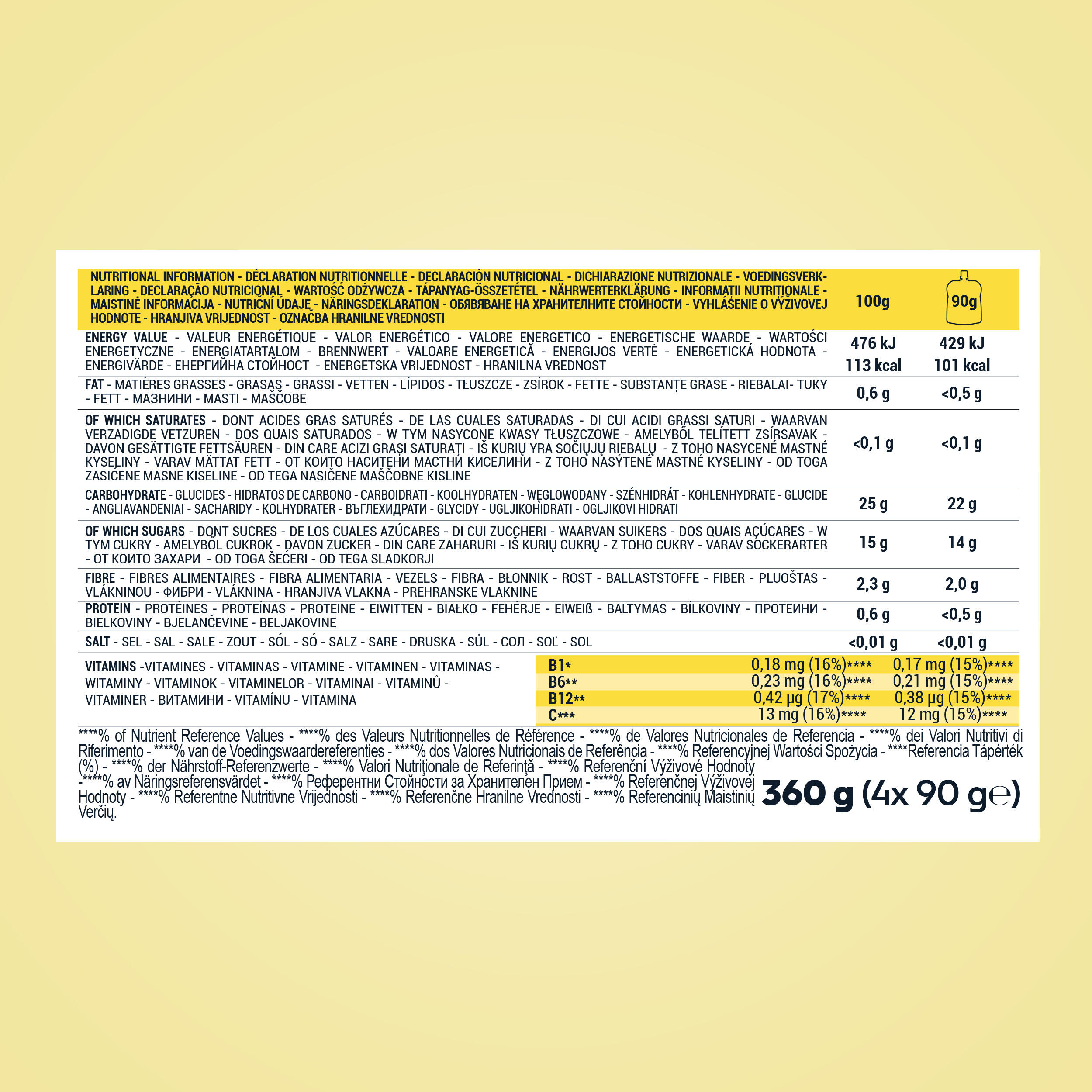 Energy Fruchtmus Apfel / Banane 4 × 90 g  2/2