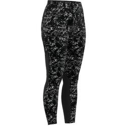 Malla legging largo fitness tiro alto Mujer - Negro estampado