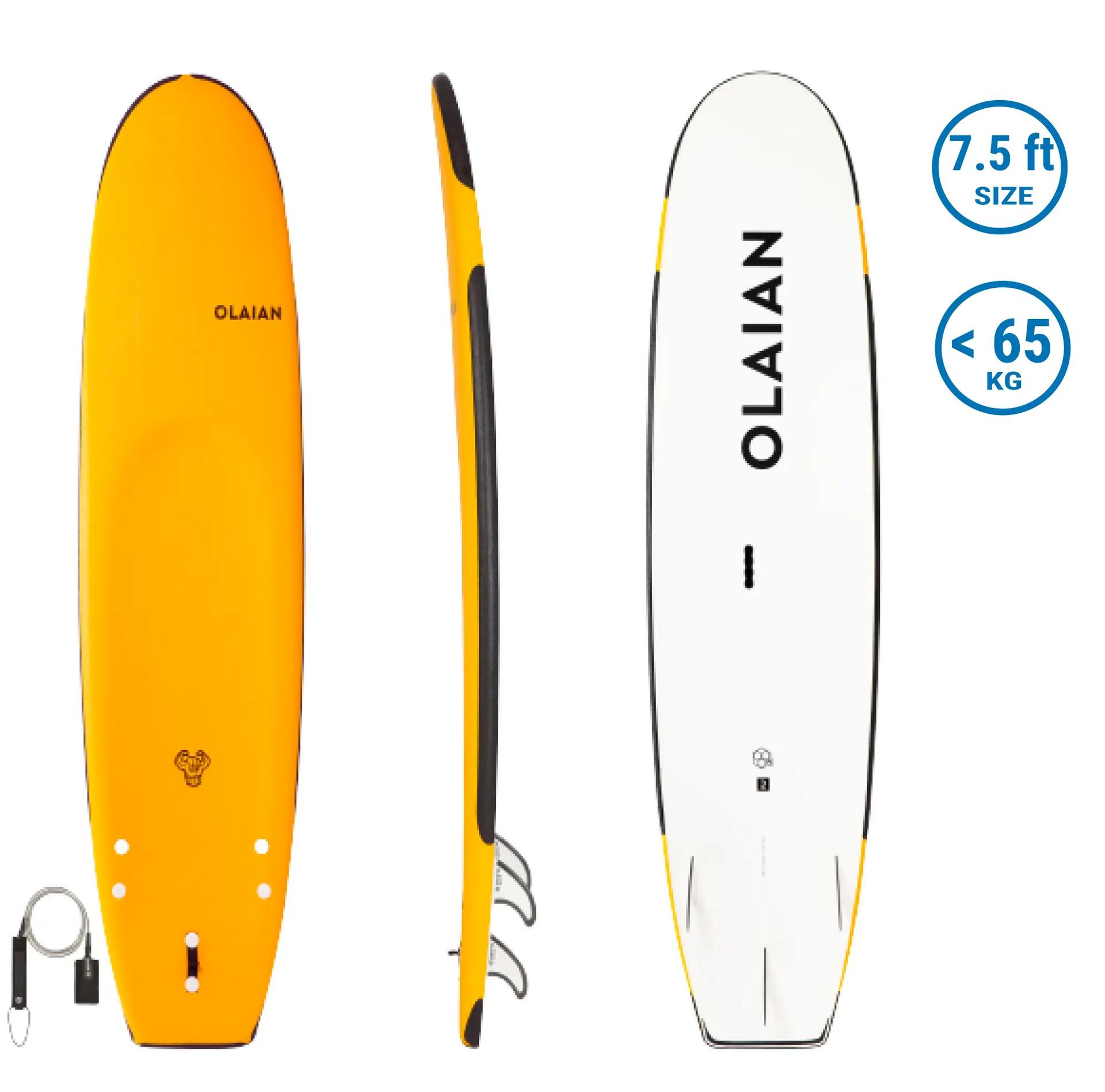 tabla de surf principiante amarillo
