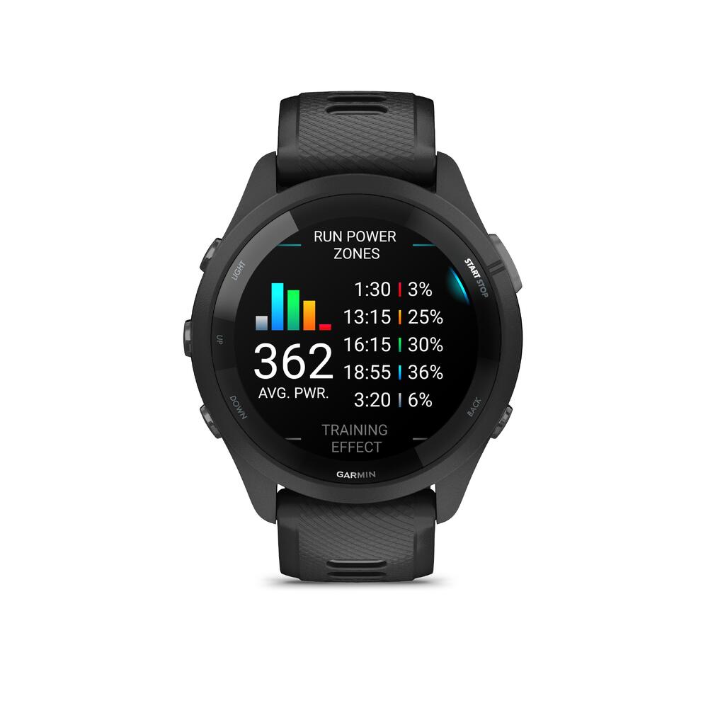 RELOJ INTELIGENTE CARDIO GPS MULTI-SPORT FORERUNNER 265 MUSIC NEGRO