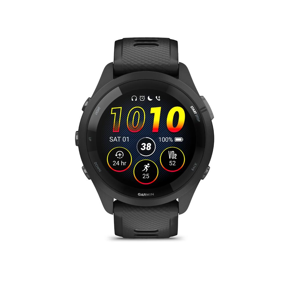 RELOJ INTELIGENTE CARDIO GPS MULTI-SPORT FORERUNNER 265 MUSIC NEGRO