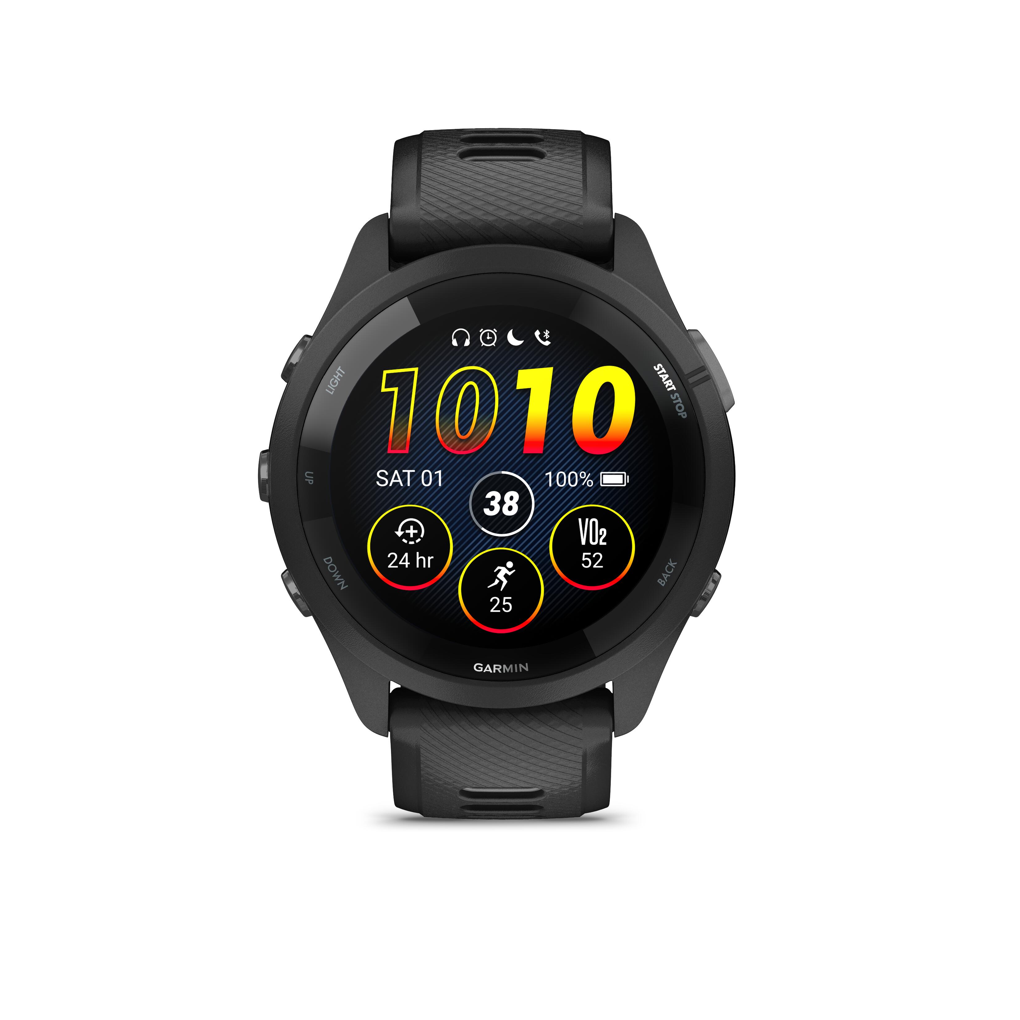 Garmin - Montre Gps Connectée Multi-sport Cardio Forerunner 265 Musique - Noir - Montre - Accessoires Du Sportif - - Taille Unique - Decathlon