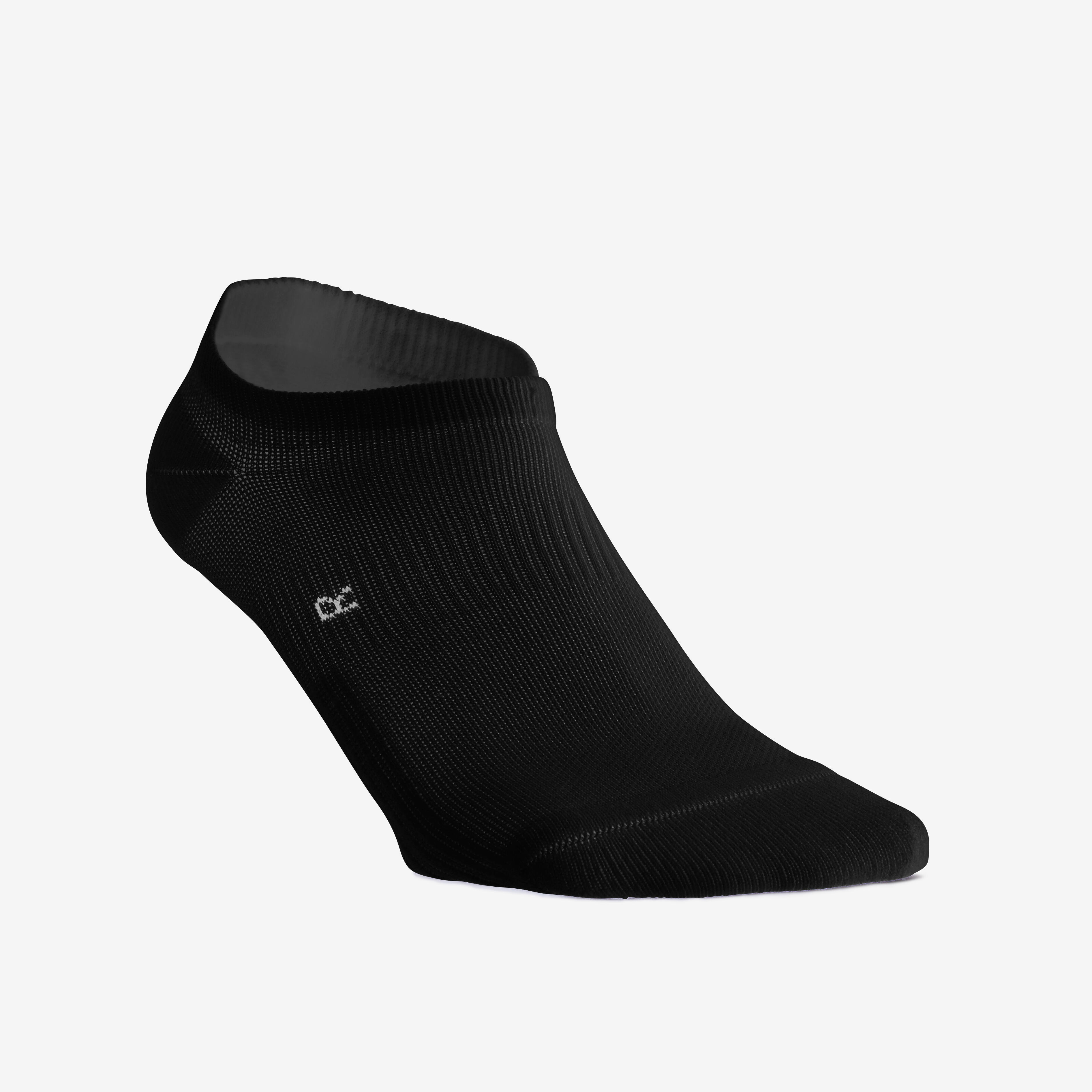 Women's Non-Slip Fitness Socks - 500 Black - Black - Domyos - Decathlon