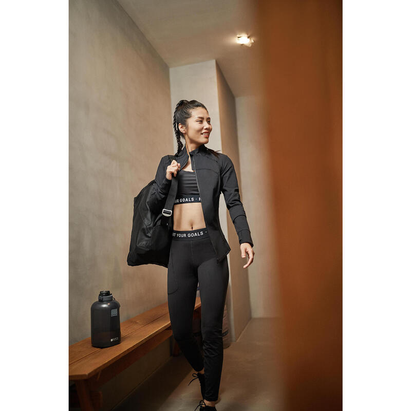 Kadın Siyah Uzun Spor Taytı 120Z - Fitness Kardiyo