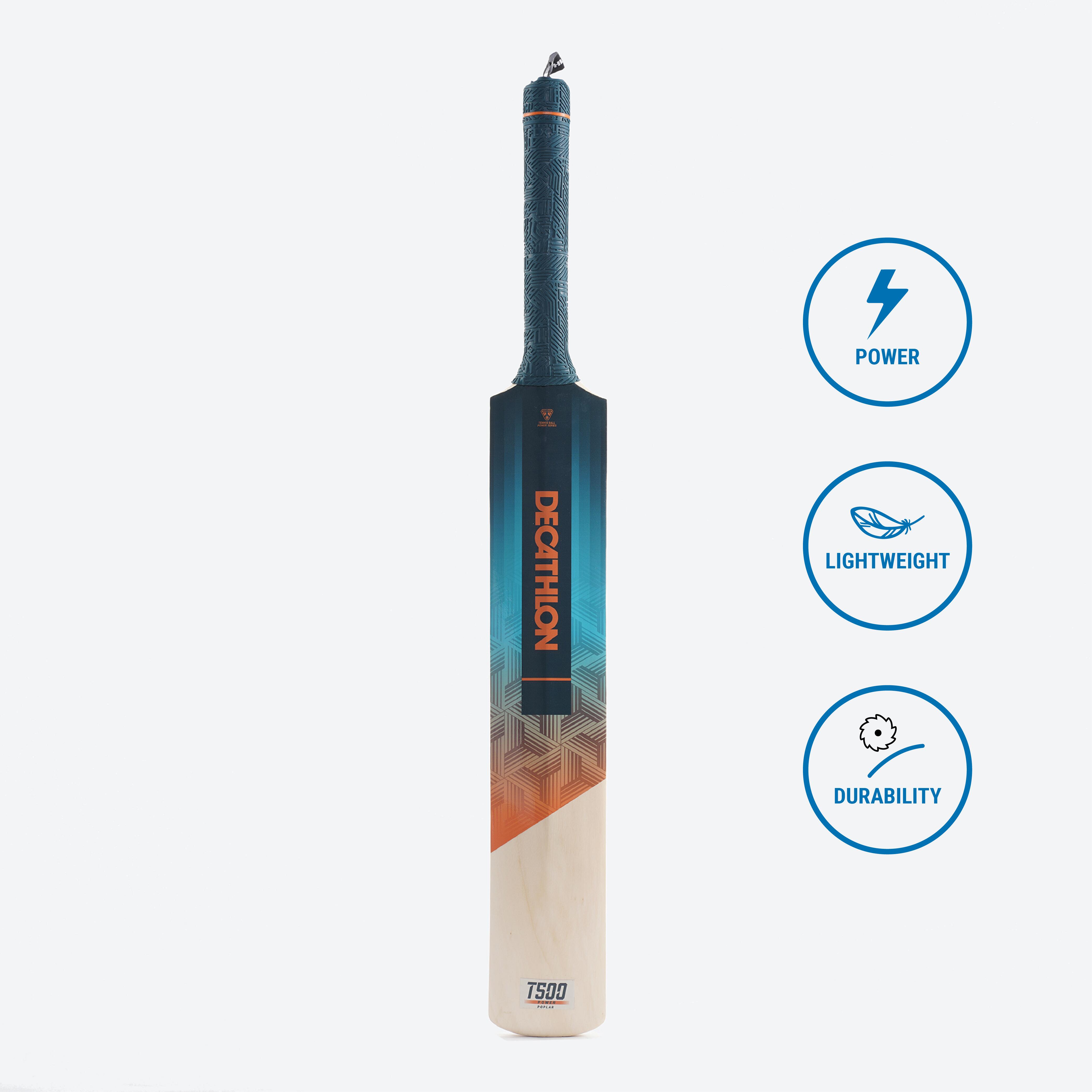 Kids Cricket Bat for Soft Tennis Ball - T500 Jr Power Blue