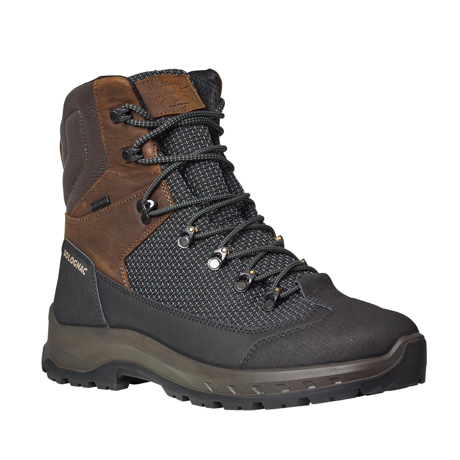 Botas de caza Solognac Crosshunt 520 Hombre Marrón Impermeables Resistentes Vibram