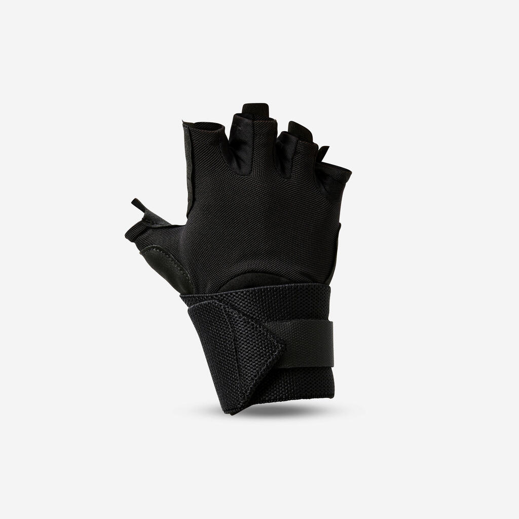 Comfort Weight Training Glove with Wrist Strap - Black