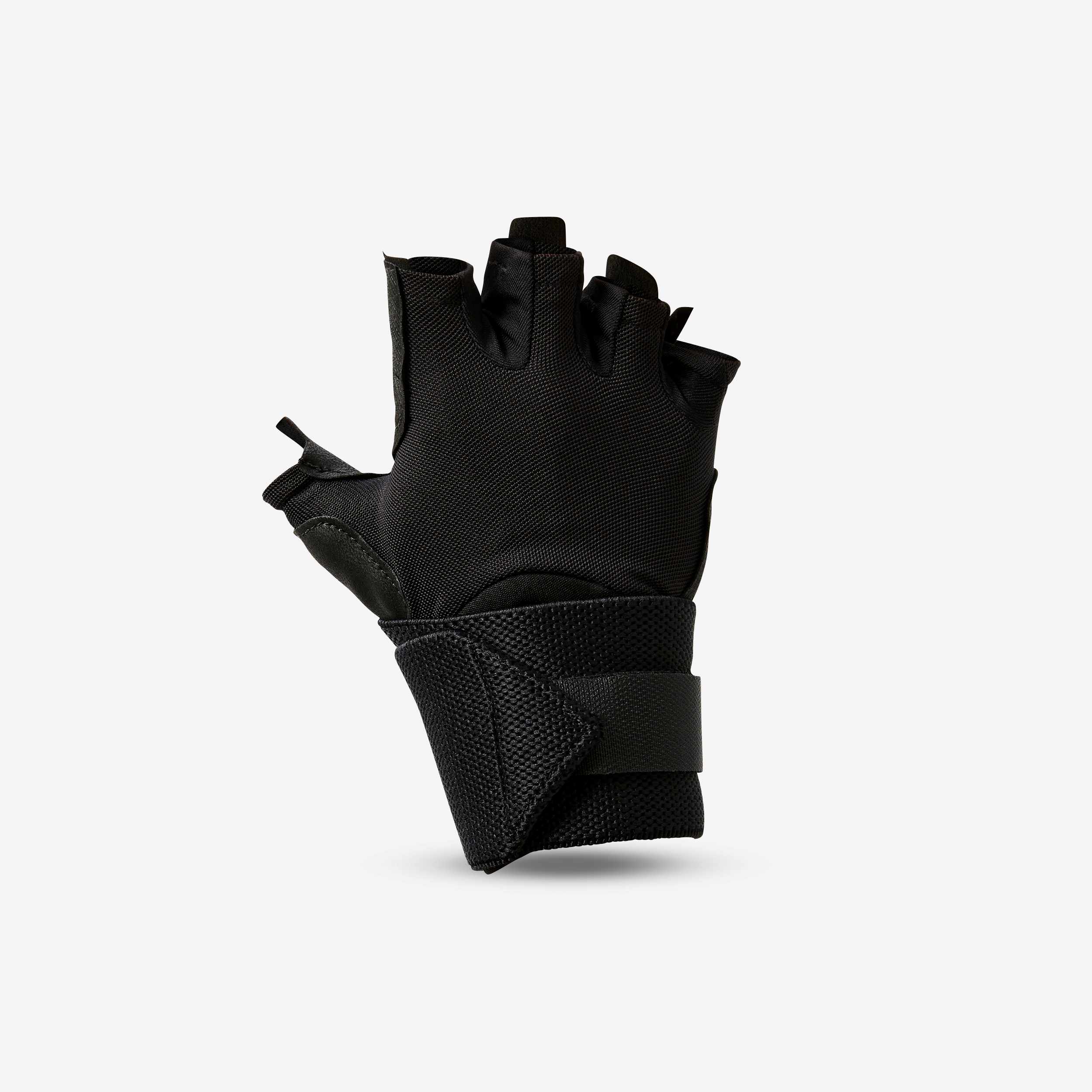 Gants de levage de poids demi-doigt pour hommes - Accessoires Fitness -  Musculation - Black[F7290]