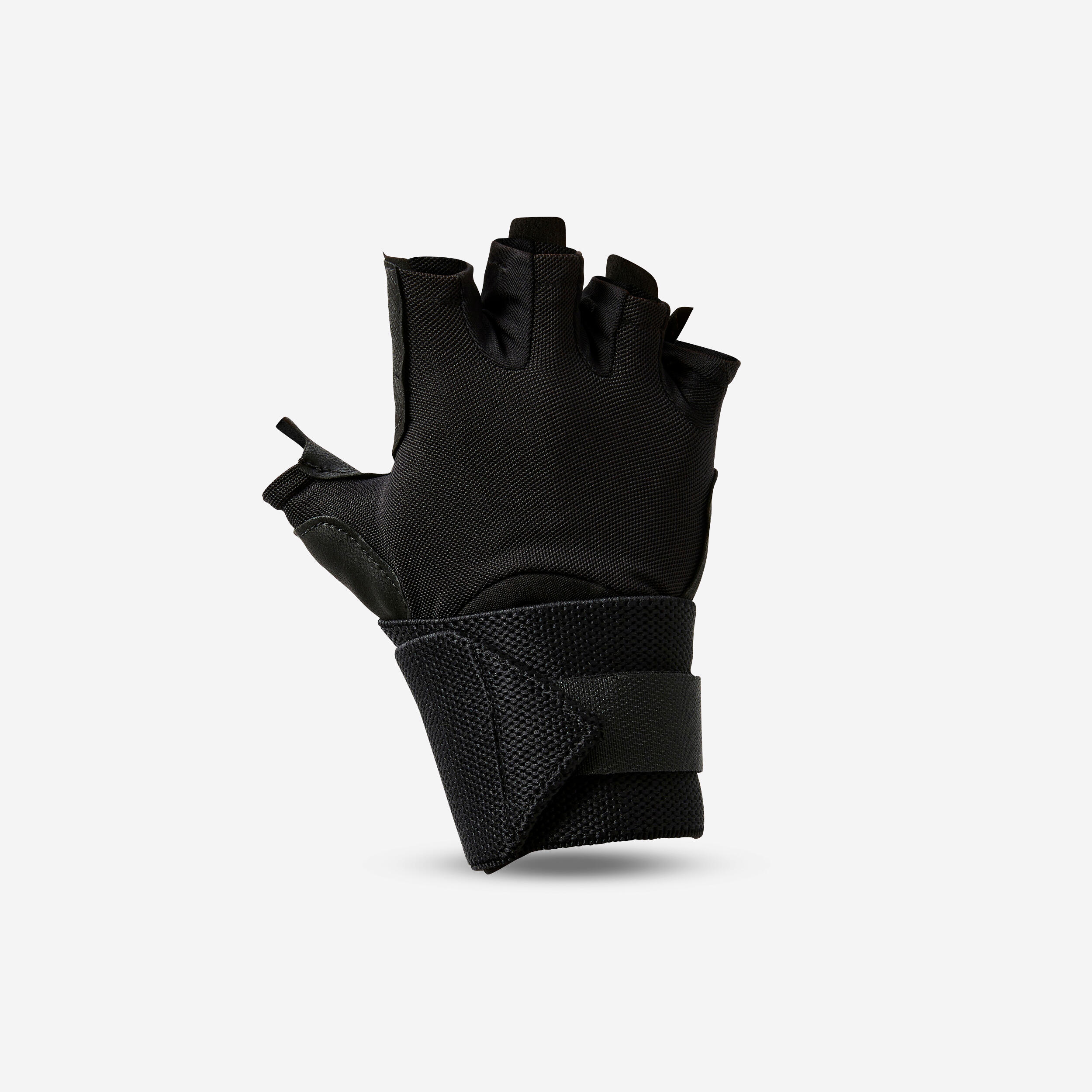 Comfort Weight Training Glove with Wrist Strap - Black 1/5