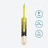 Kids' Cricket Bat for Soft & Medium Tennis Ball T500 Max Lime