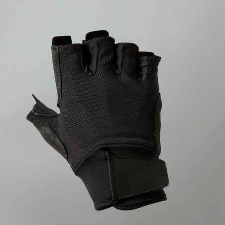 Guantes para gimnasio Unisex Domyos 500 negro - Decathlon