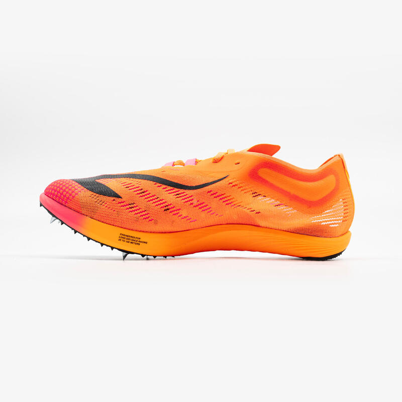 Zapatillas clavos atletismo Larga Distancia At long 900 naranja y