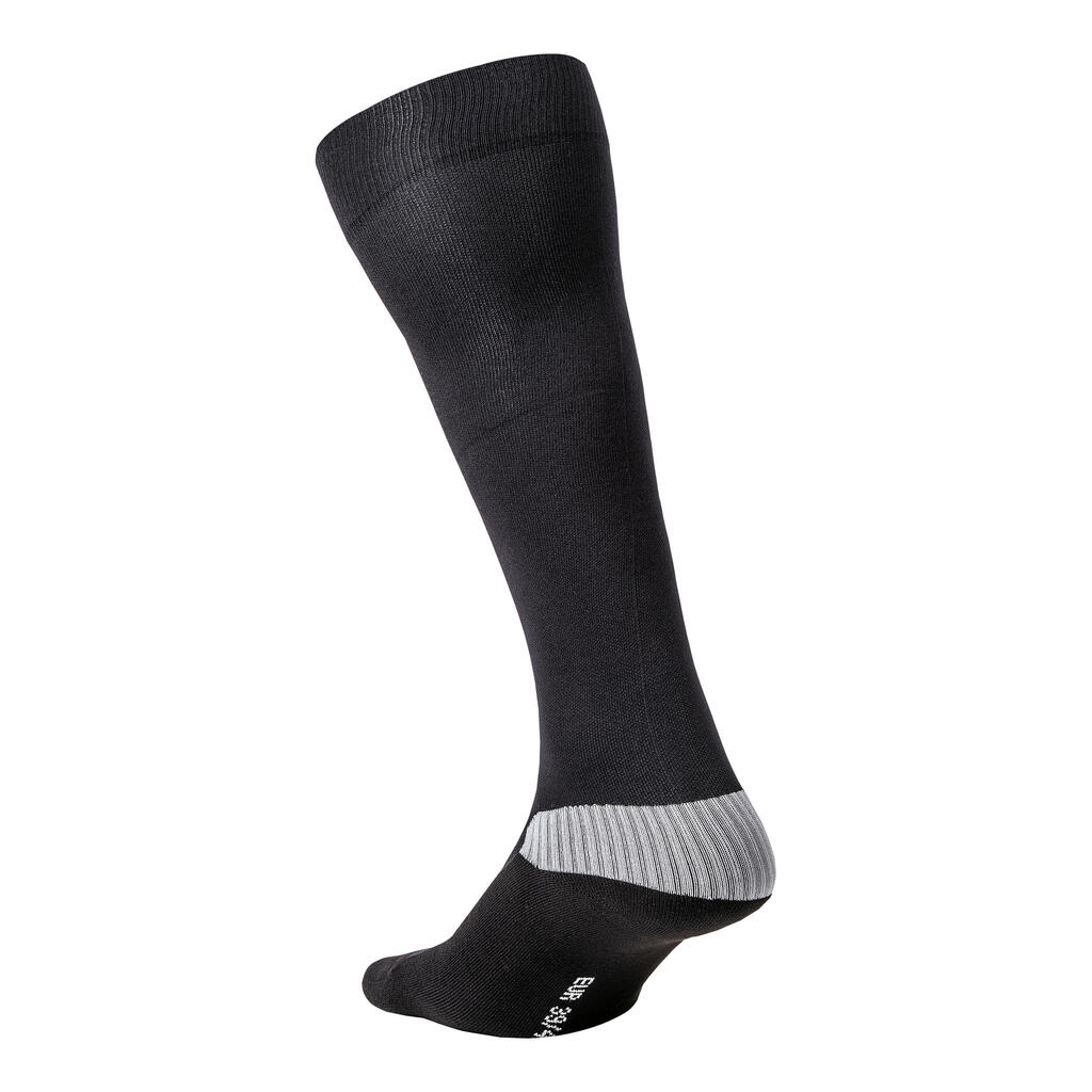 Spodné ponožky pre dospelých FH500 na pozemný hokej čierne