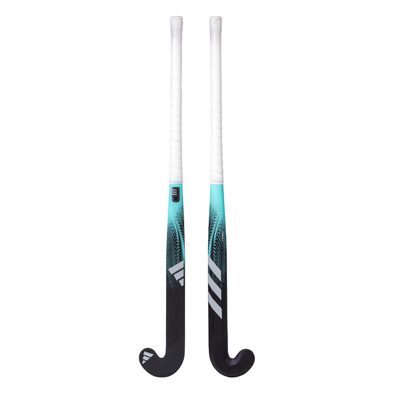 Hockeystick voor tieners mid bow glasvezel Fabela 8. zwart en turquoise
