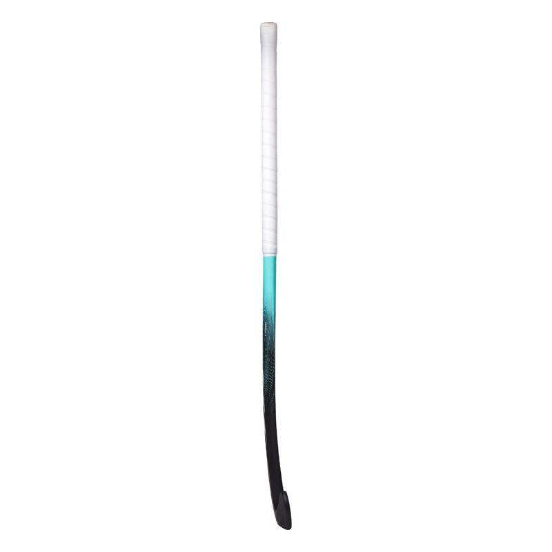 Stick de Hóquei em Fibra de Vidro Mid Bow Adolescente Fabela 8. Preto/Azul-Turquesa
