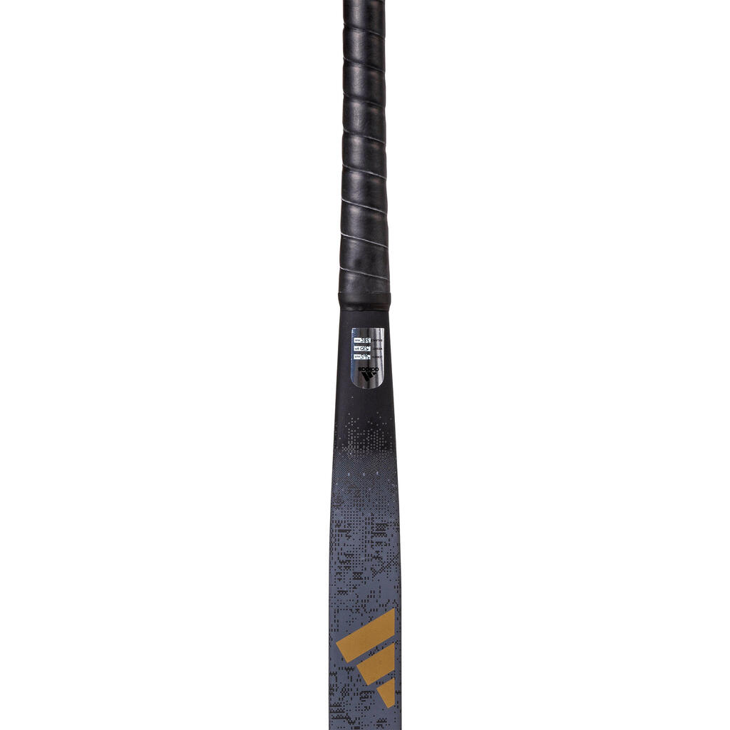 Teens' Fibreglass Mid Bow Field Hockey Stick Estro 8. - Black/Gold