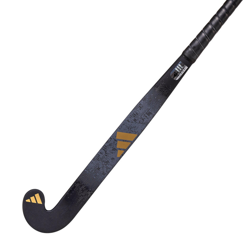 Teens' Fibreglass Mid Bow Field Hockey Stick Estro 8. - Black/Gold