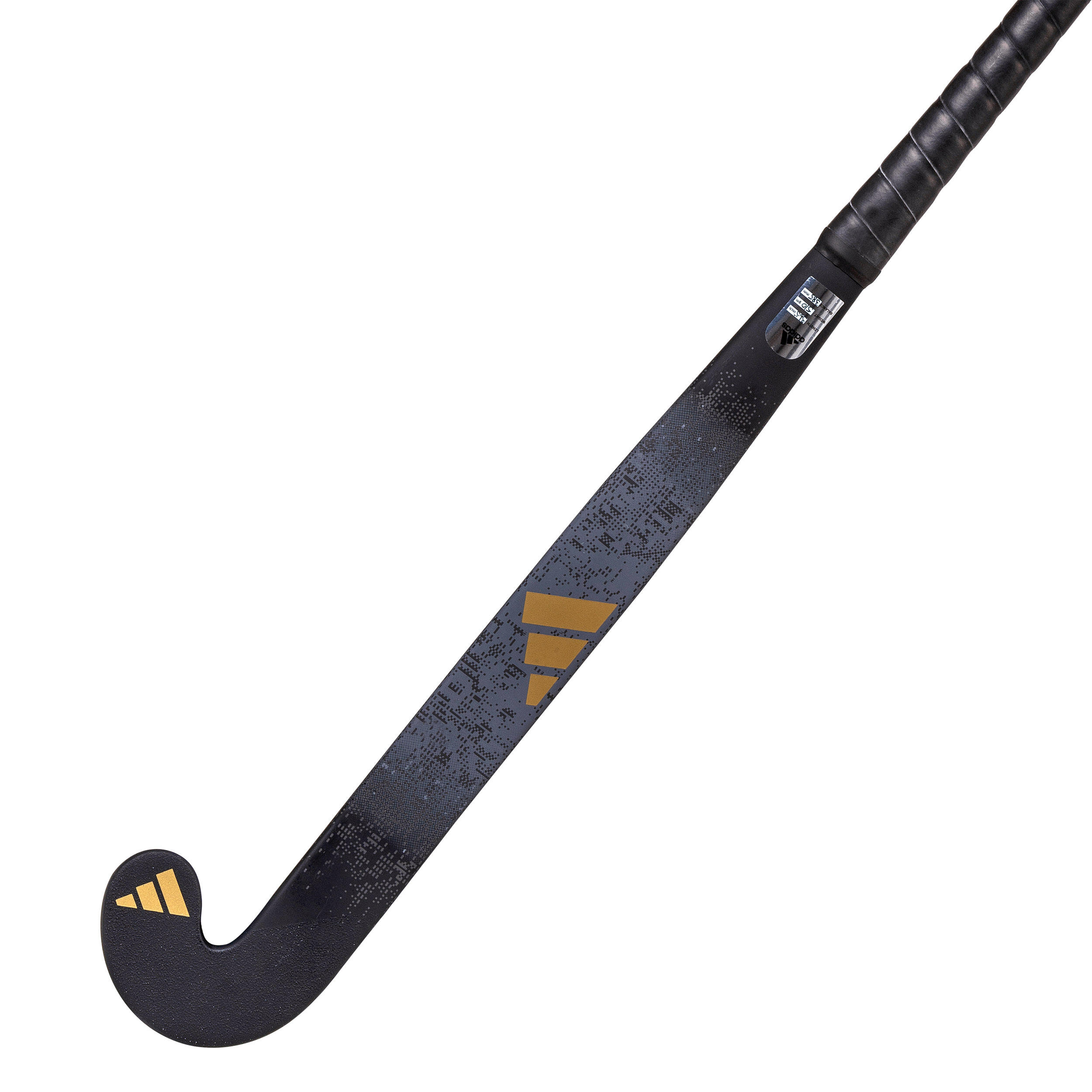 Teens' Fibreglass Mid Bow Field Hockey Stick Estro 8. - Black/Gold 11/13