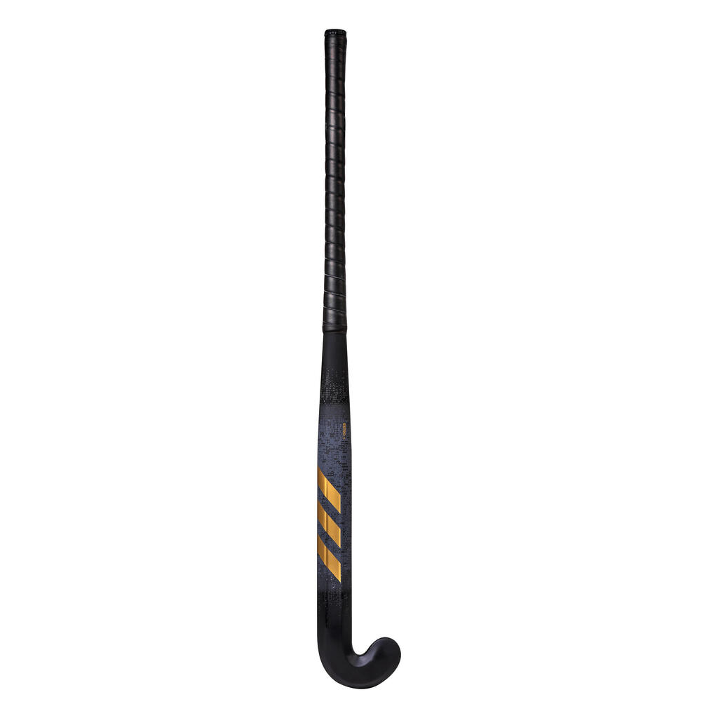 Teens' Fibreglass Mid Bow Field Hockey Stick Estro 8. - Black/Gold