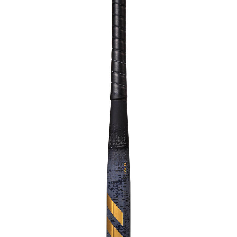 Hockeystick voor tieners mid bow glasvezel Estro 8. zwart goud