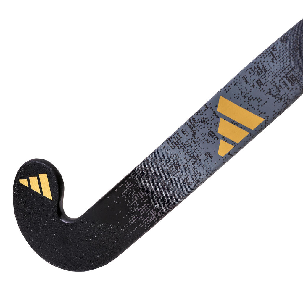 Teens' Fibreglass Mid Bow Field Hockey Stick Estro 8. - Black/Gold