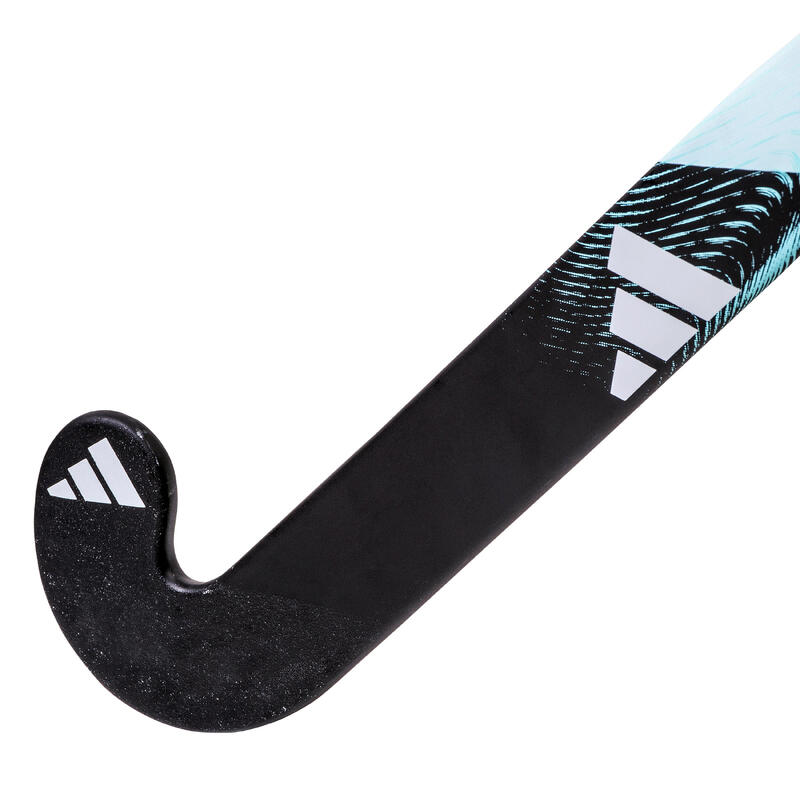 Hockeystick gevorderde volwassenen Fabela .7 mid bow 20% carbon zwart turquoise