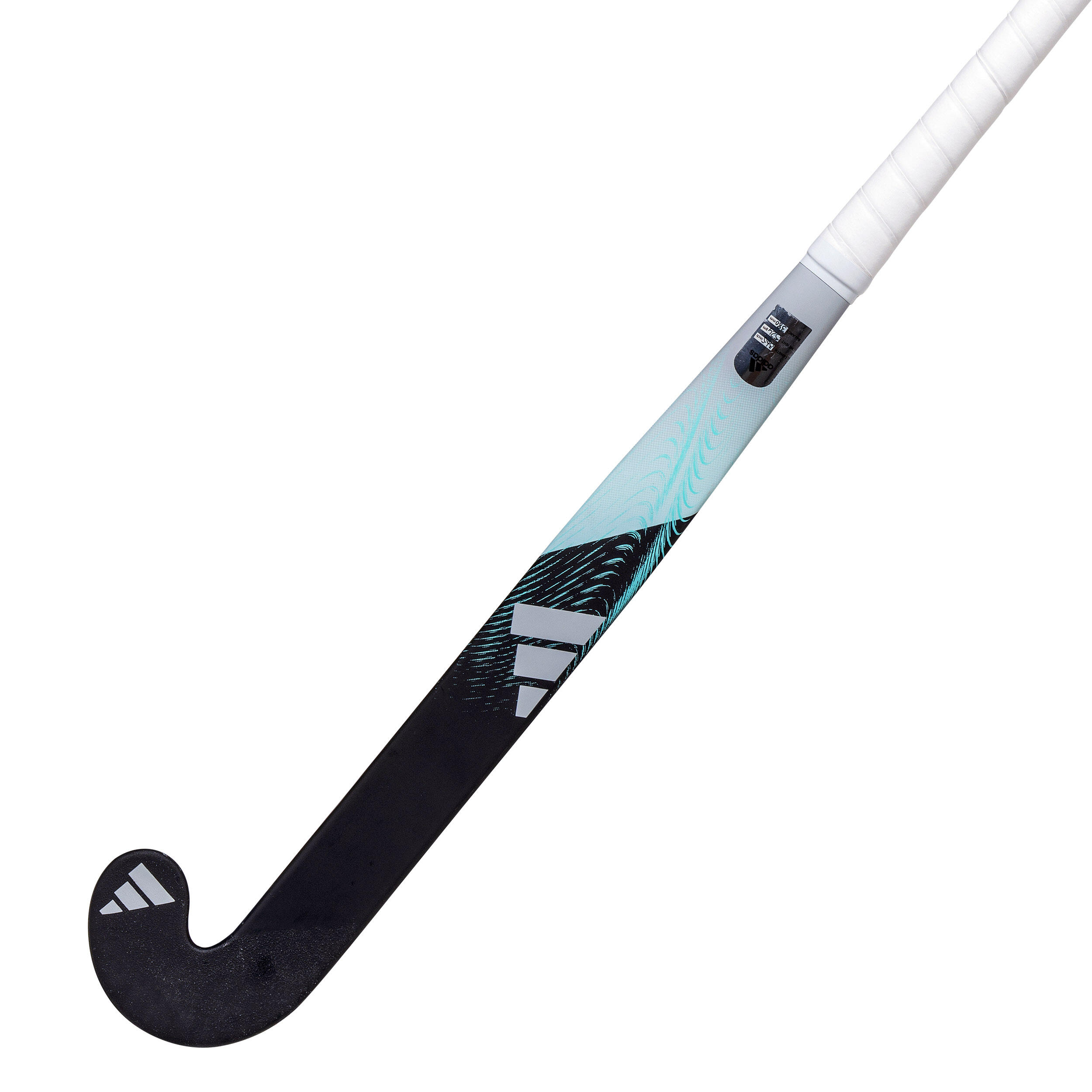 Adult Intermediate 20% Carbon Mid Bow Field Hockey Stick Fabela .7 - Black/Turquoise 4/12