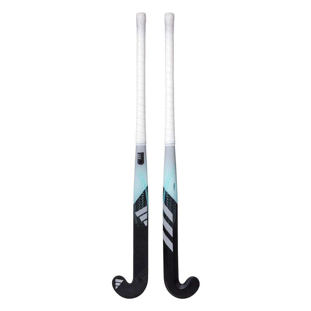 Adult Intermediate 20% Carbon Mid Bow Field Hockey Stick Fabela .7 - Black/Turquoise