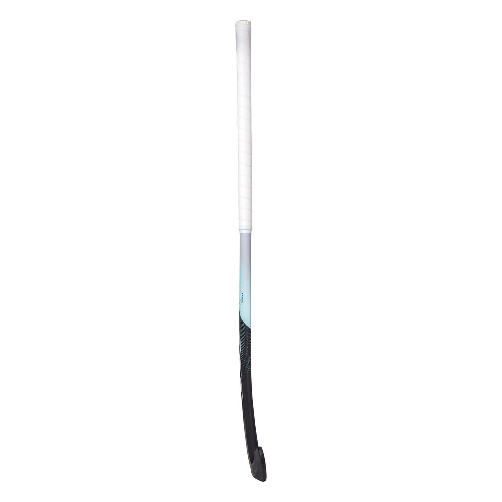 Adult Intermediate 20% Carbon Mid Bow Field Hockey Stick Fabela .7 - Black/Turquoise