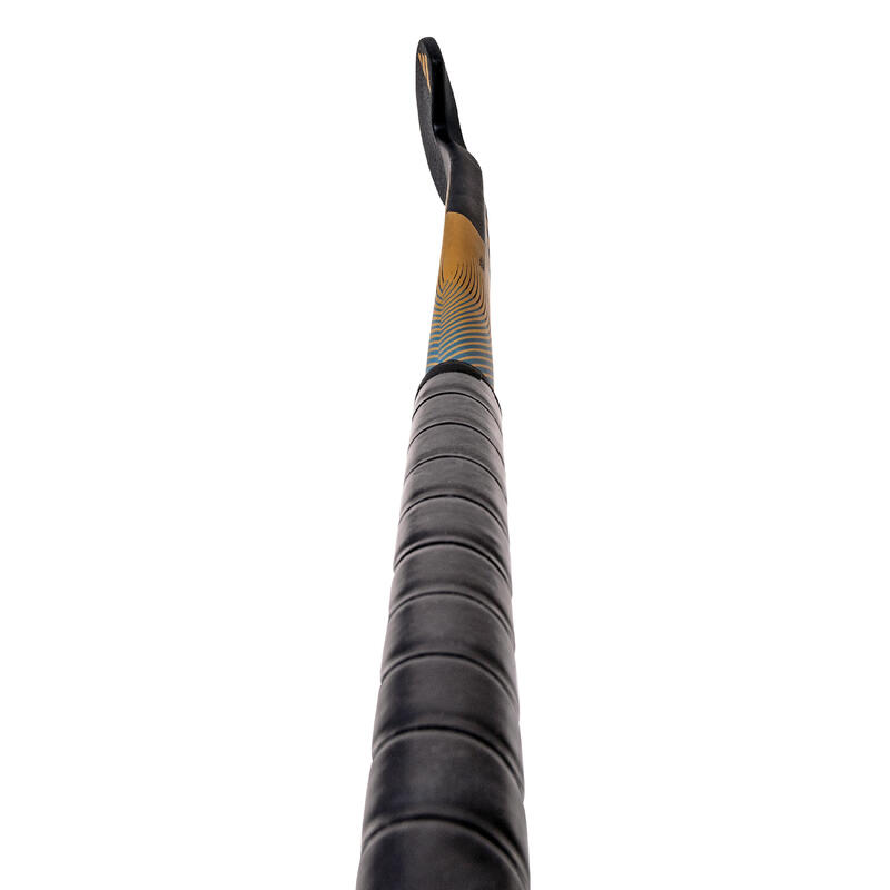 Hockeystick gevorderde volwassenen Ruzo.6 low bow 30% carbon goud zwart