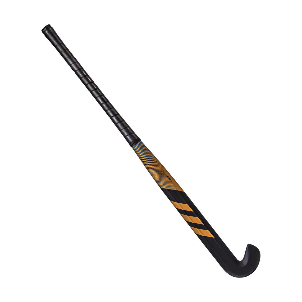 Adult Intermediate 30% Carbon Low Bow Field Hockey Stick Ruzo.6 - Gold/Black