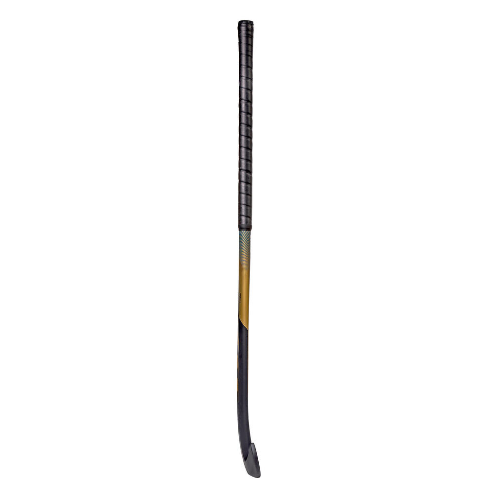 Adult Intermediate 30% Carbon Low Bow Field Hockey Stick Ruzo.6 - Gold/Black