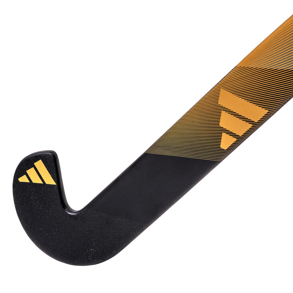 Damen/Herren Feldhockeyschläger für Fortgeschrittene Low Bow 30 % Carbon - Ruzo.6 gold/schwarz