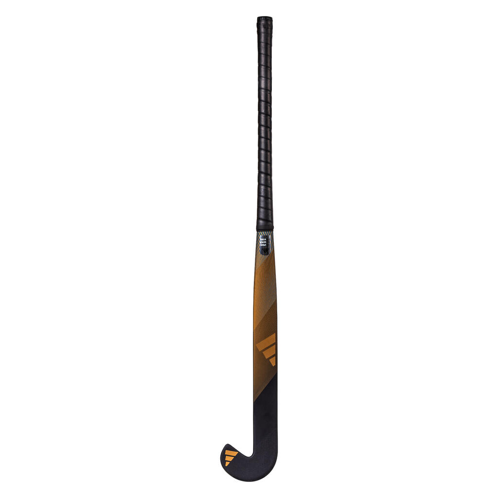 Damen/Herren Feldhockeyschläger für Fortgeschrittene Low Bow 30 % Carbon - Ruzo.6 gold/schwarz