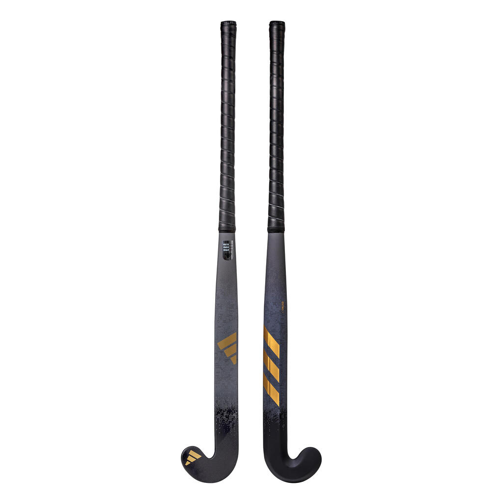 Adult Intermediate 20% Carbon Mid Bow Field Hockey Stick Estro .7 - Black/GoldBlack and gold