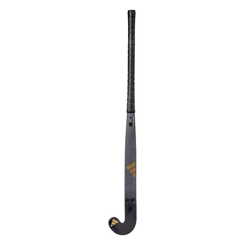 Hockeystick voor gevorderde volwassenen mid bow 20% carbon Estro .7 zwart goud