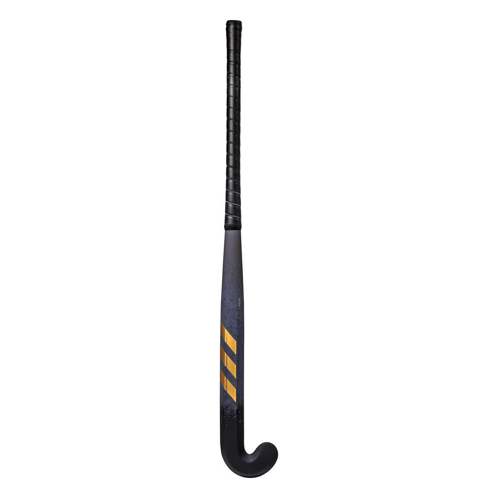 Adult Intermediate 20% Carbon Mid Bow Field Hockey Stick Estro .7 - Black/GoldBlack and gold