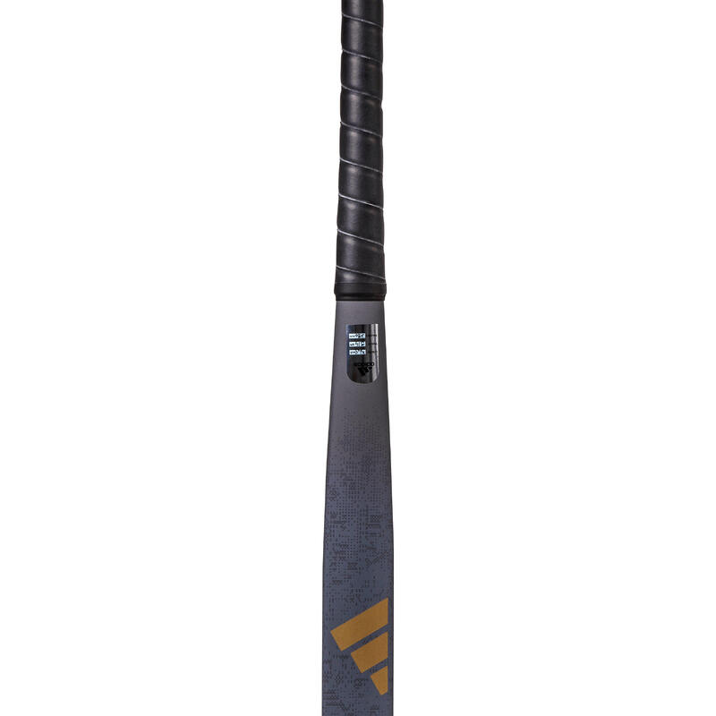 Hockeystick voor gevorderde volwassenen mid bow 20% carbon Estro .7 zwart goud