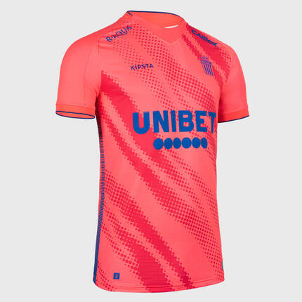 MAILLOT DE FOOTBALL AUTHENTIQUE CHARLEROI 23/24 EXTERIEUR BLANC BANDE ZEBRE NOIR