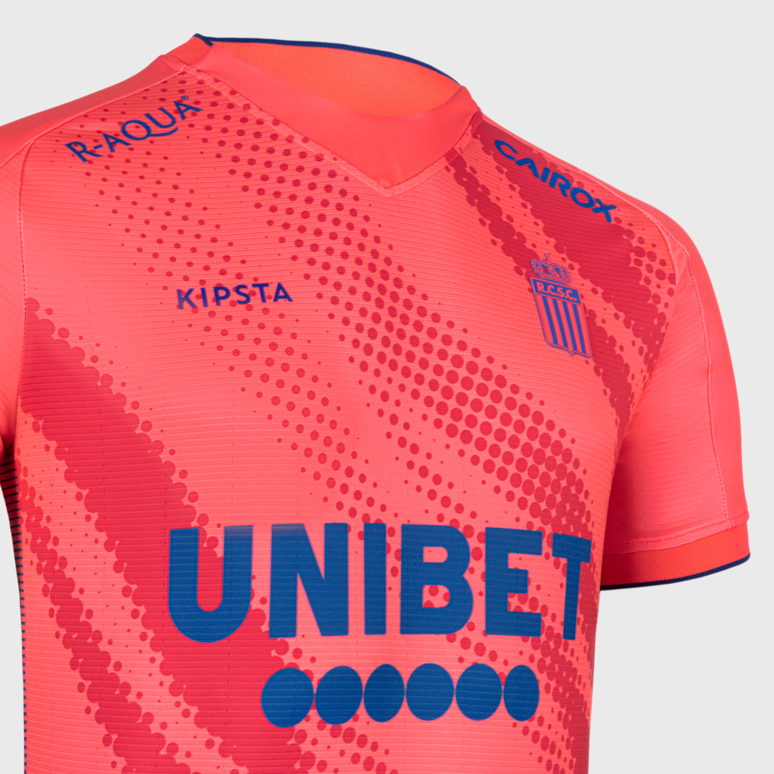 MAILLOT DE FOOTBALL AUTHENTIQUE CHARLEROI 23/24 3EME ROSE FLUO ZEBRE 3/9