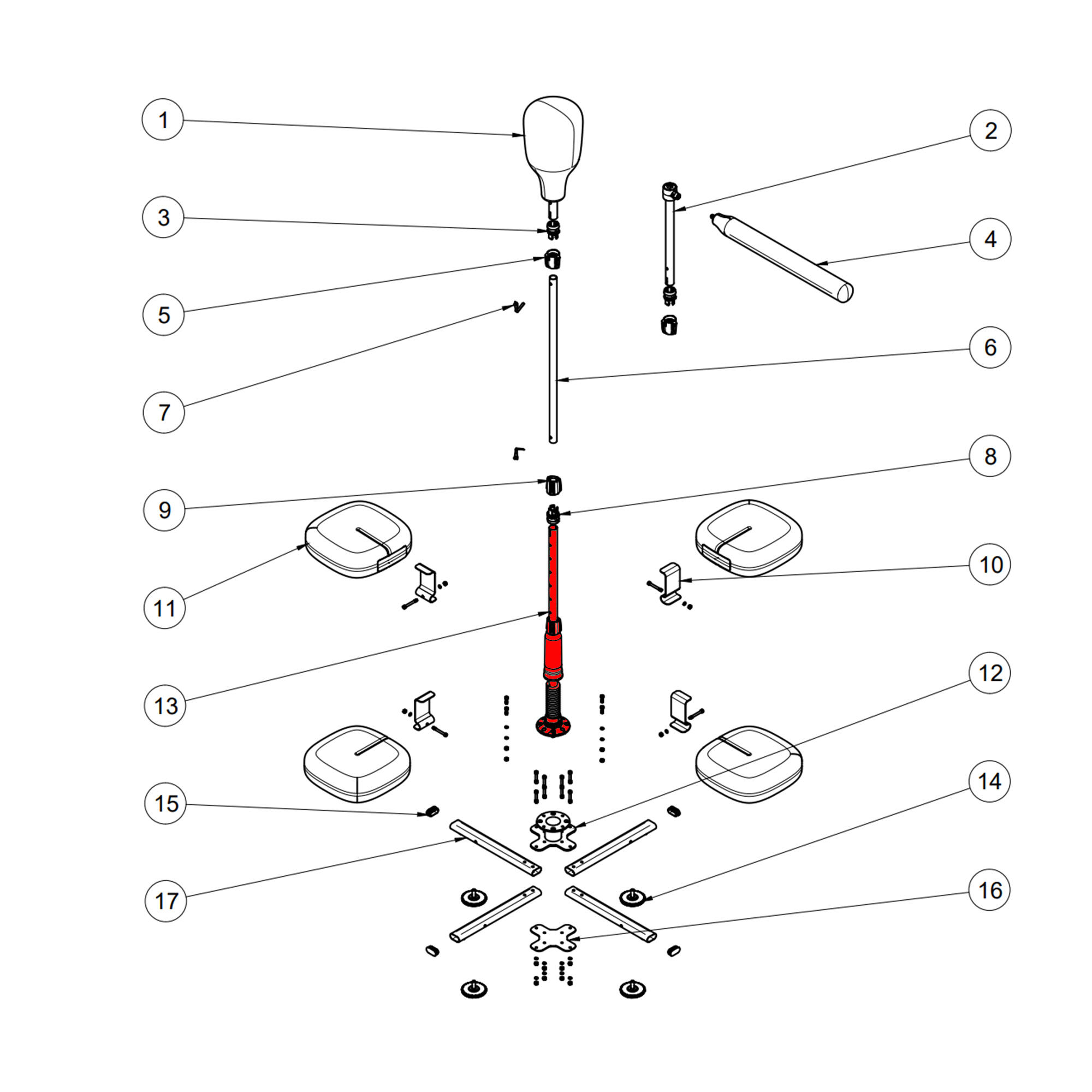 Punching Ball + Reflex Bar - Federstange 4/8