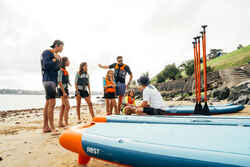 Sturdy inflatable stand up paddle board for rental companies and clubs