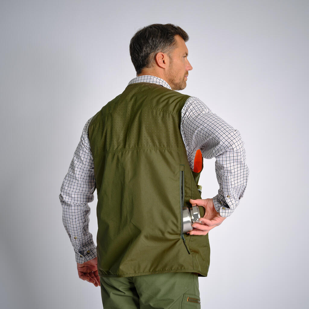 Obojstranná poľovnícka vesta 500 reflexná/zelená