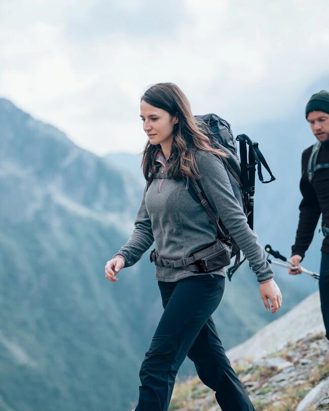 Pile trekking donna MH100 blu grigio