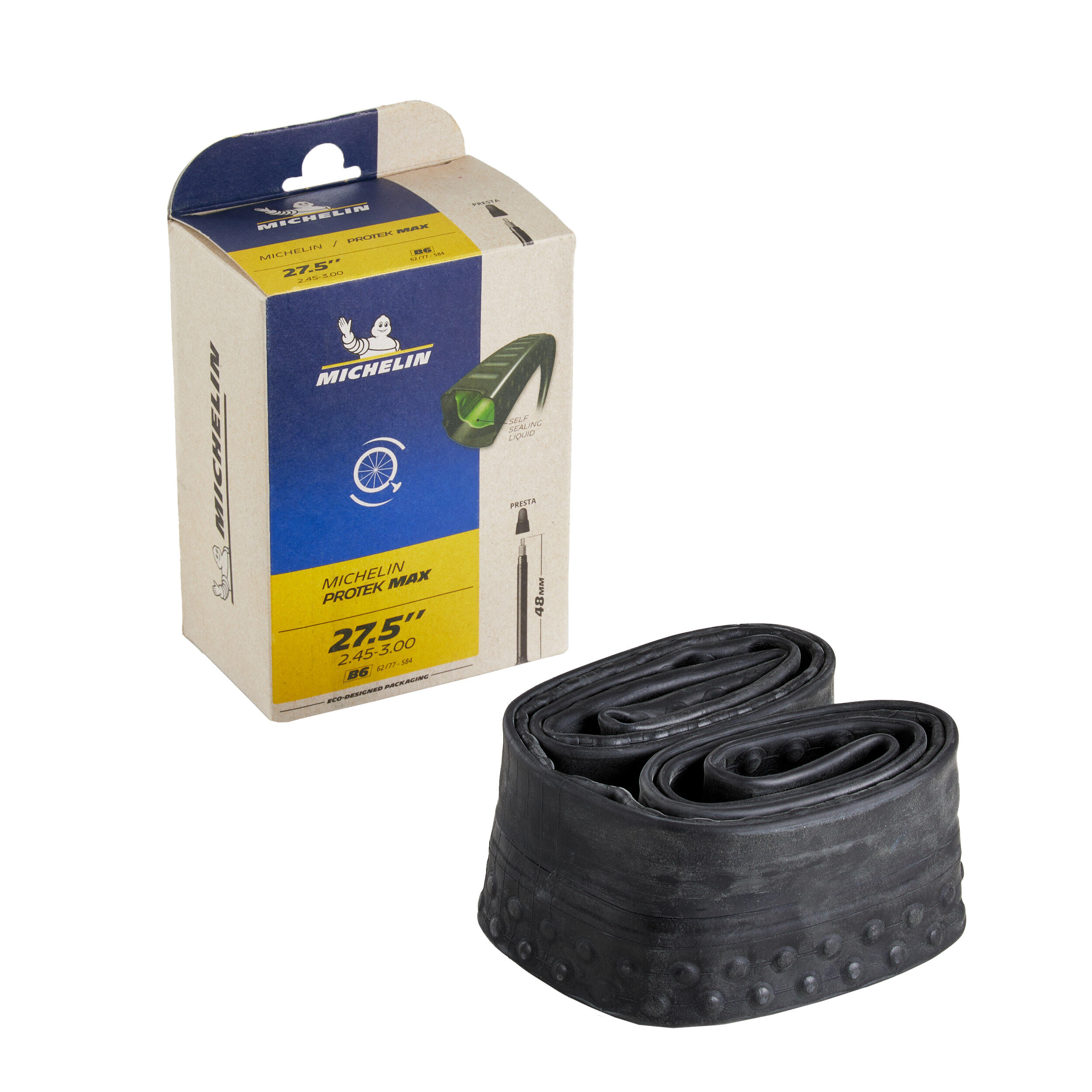 Mountain Bike Inner Tube Protek Max 27.5 x 2.45-3.00 Presta Valve 4/6