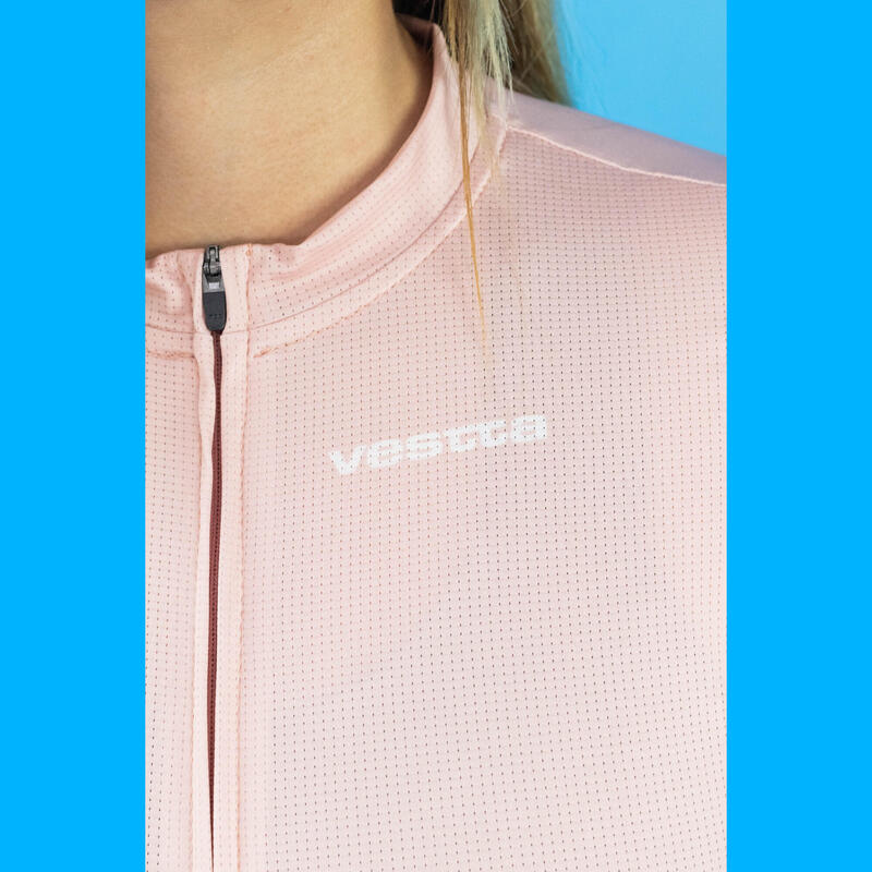 Maillot ciclismo manga corta mujer Vestta Pro Plus Coral