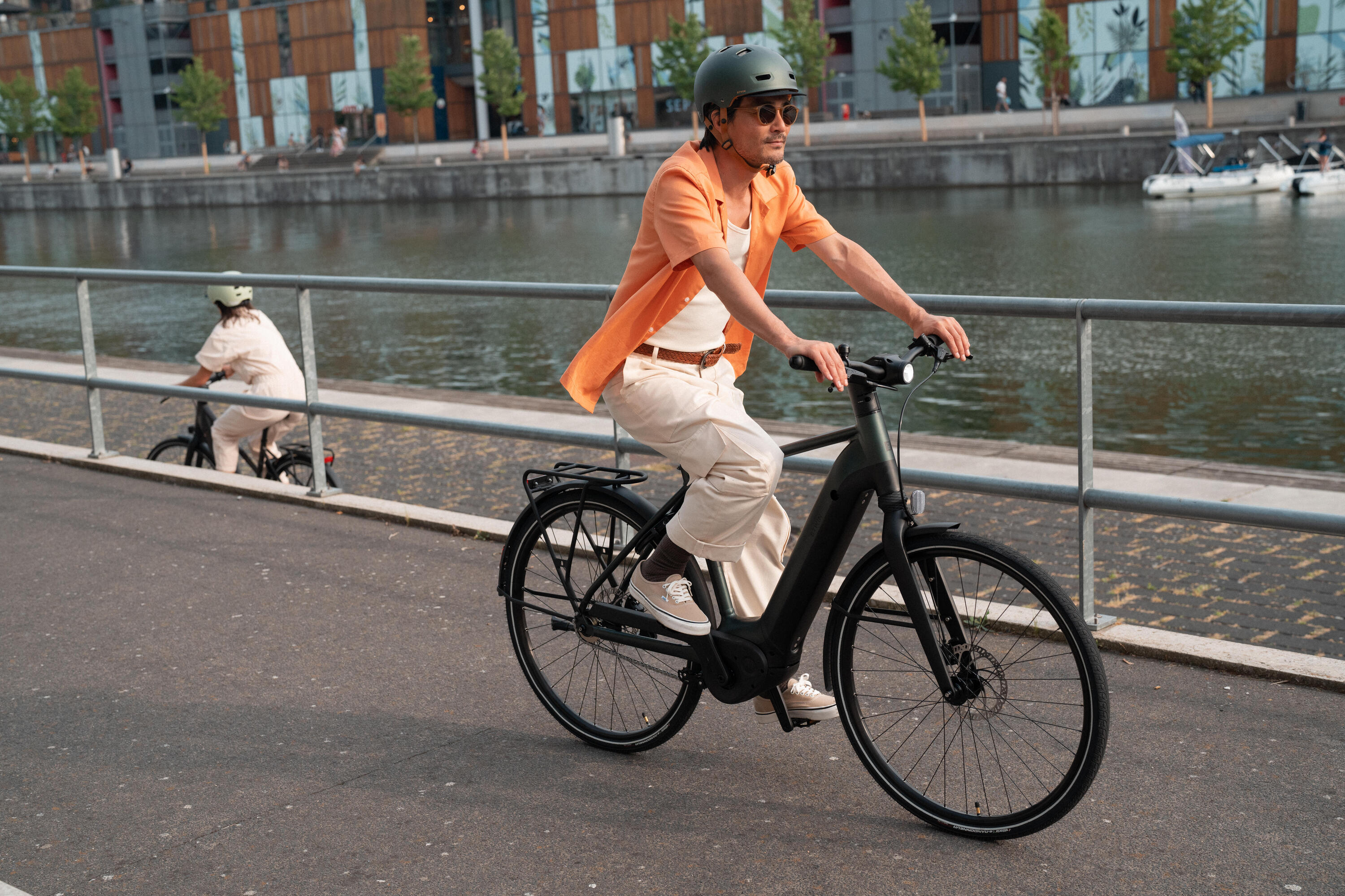 Elektrische stadsfiets met automatische Owuru versnelling LD 920E hoog frame 32/35